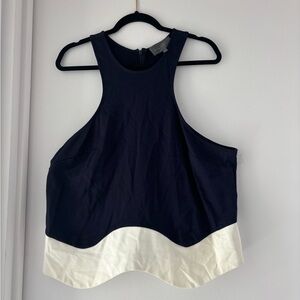 💙 Sunday in Brooklyn (Anthropologie) Colorblock Sleeveless Blouse – Size XL